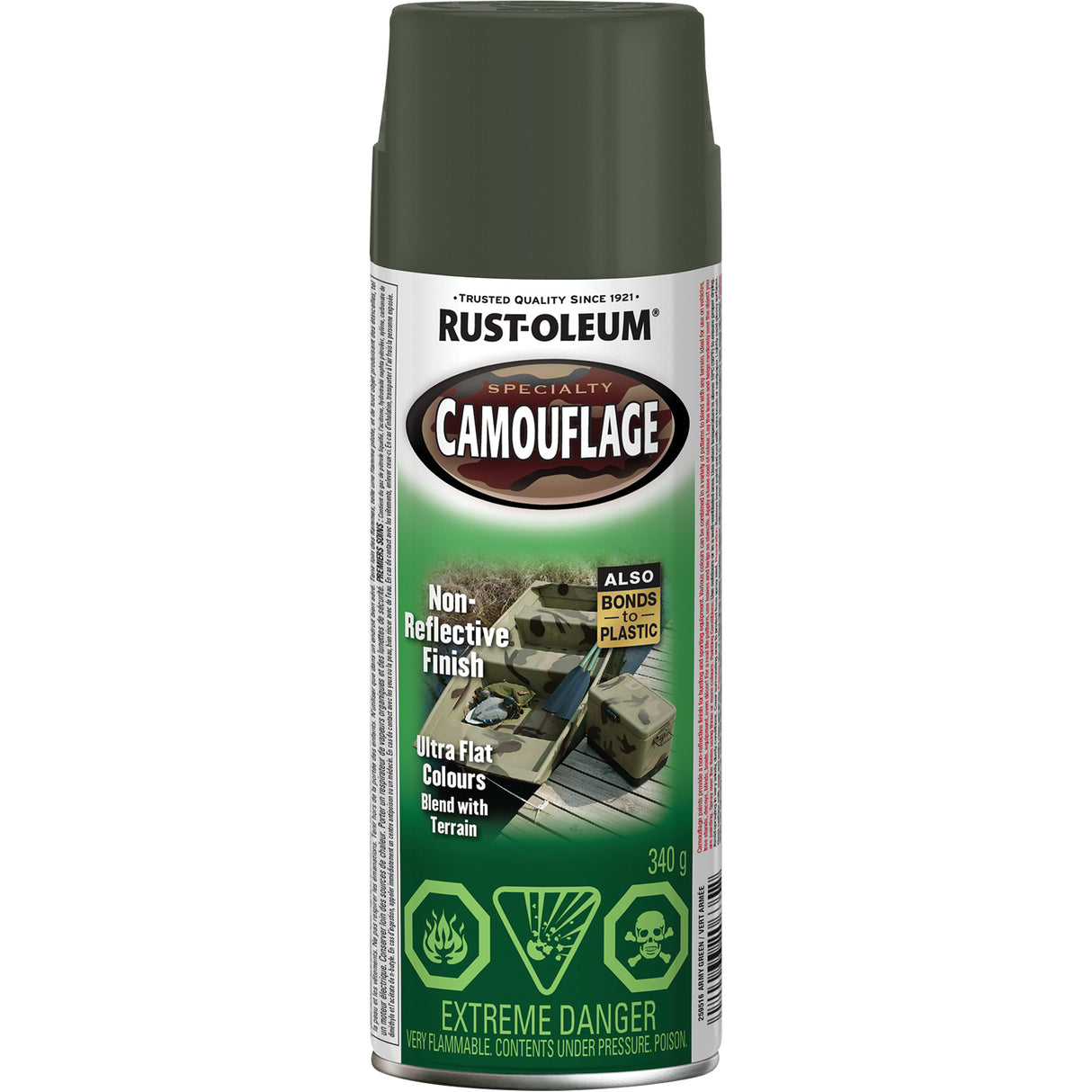 Specialty Camouflage Paint, Aerosol Can, Army Green