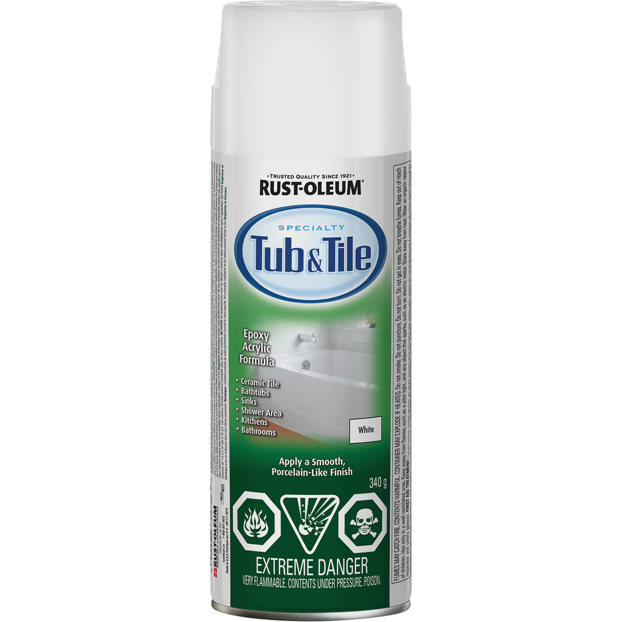 Specialty Tub & Tile Spray Paint, Aerosol Can, White