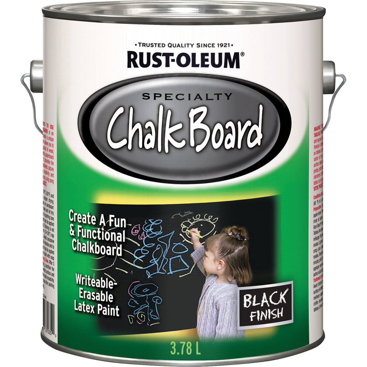 Specialty Chalk Board Paint, 3.78 L, Gallon, Black