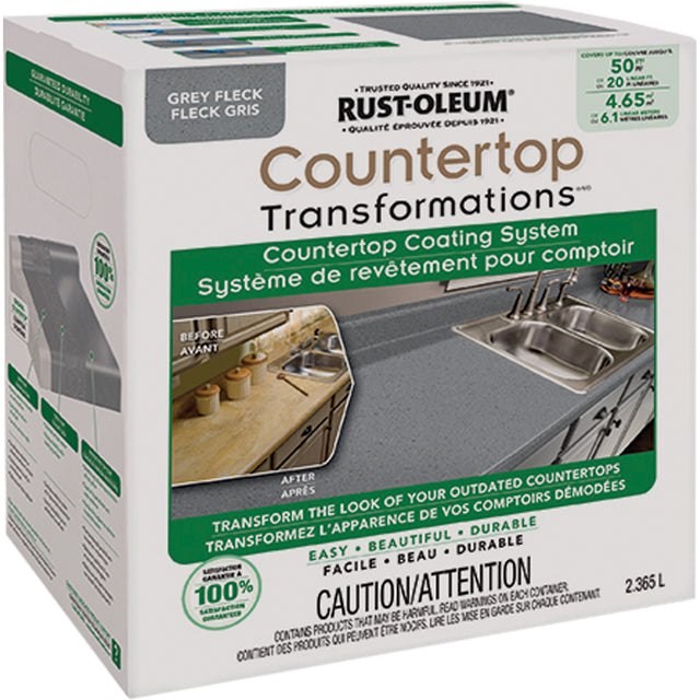 Countertop Transformations® Fleck Countertop Coating System, 2.37 L, Kit, Grey Flock