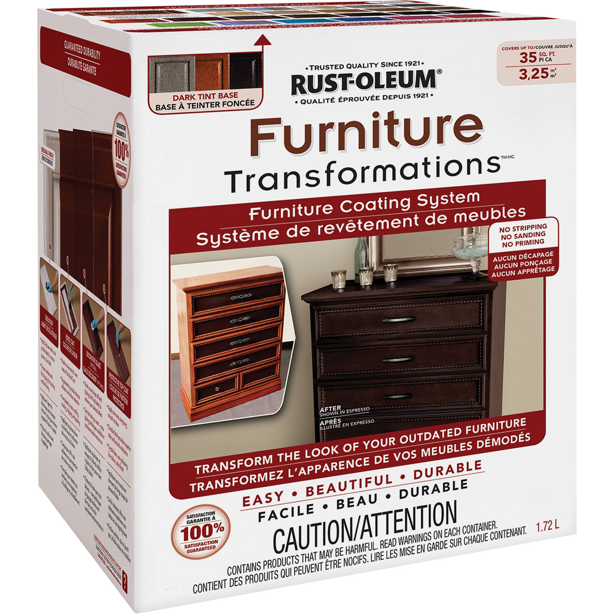 Furniture Transformations® Furniture Coating System, 1.72 L, Kit, Tint Base