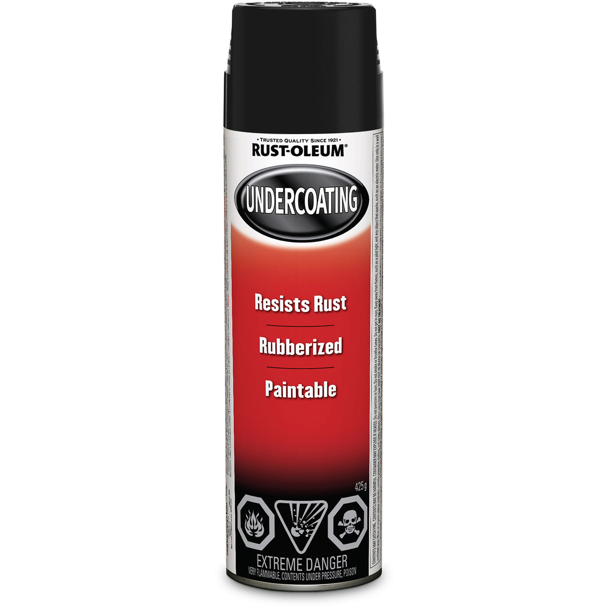 Automotive Rubberized Undercoating, Black, Very Flat, Aerosol Can