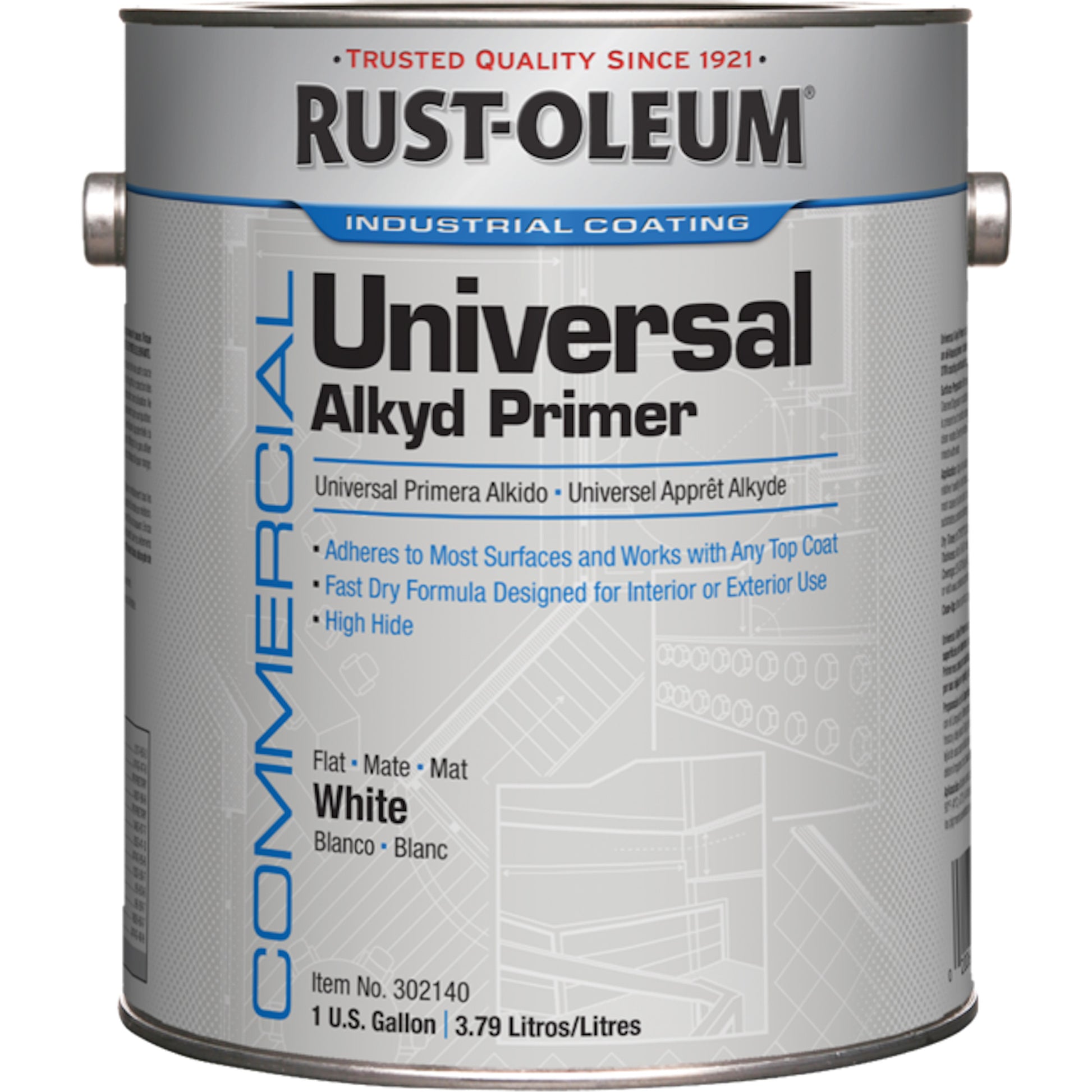 Commercial Universal Alkyd Primer, White, Very Flat, Gallon
