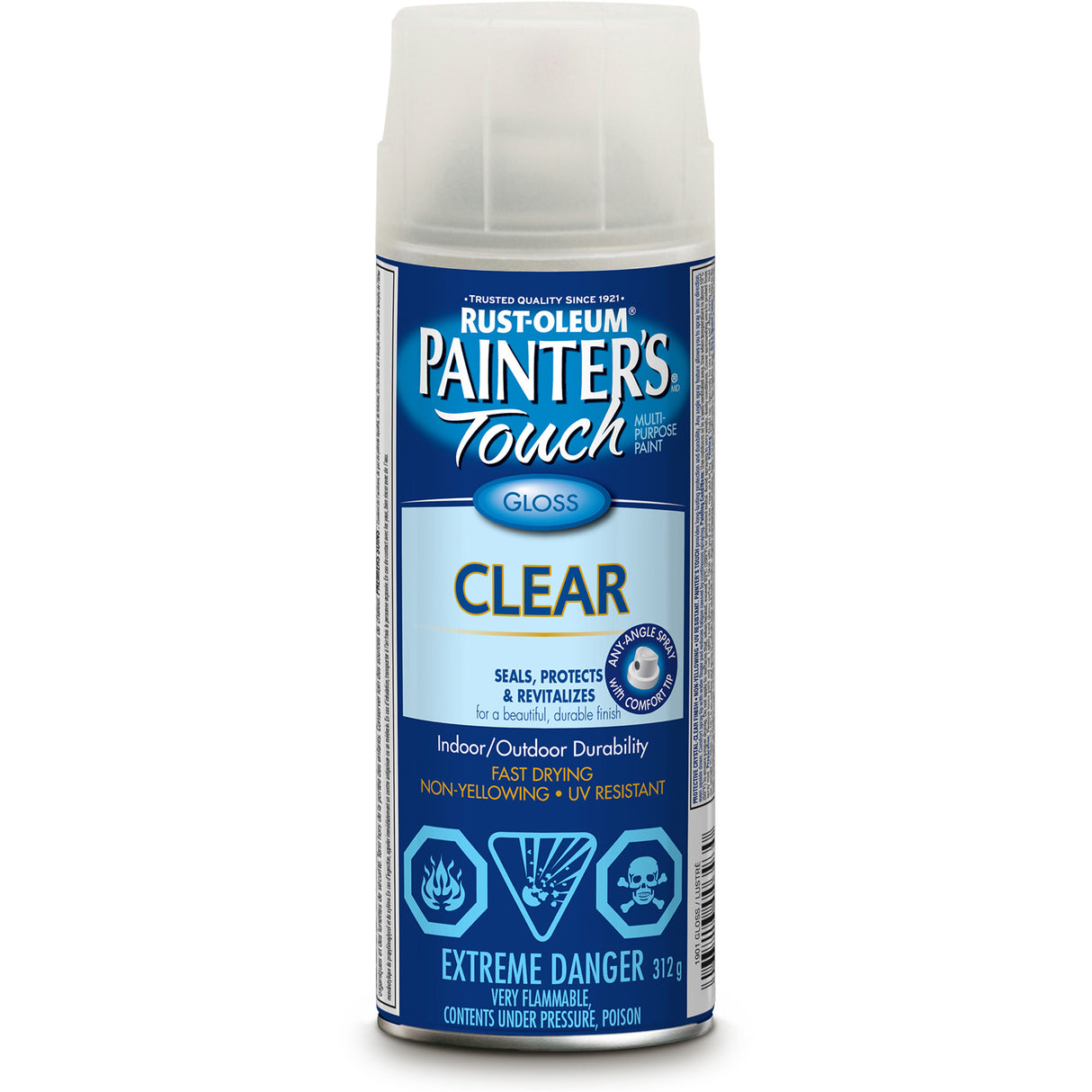 Painter's Touch® Multi-Purpose Brush-On Paint, Clear, Gloss, Aerosol Can