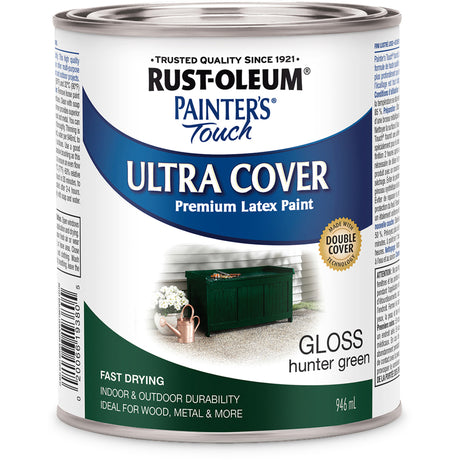 Painter's Touch® Multi-Purpose Brush-On Paint, Hunter Green, Gloss, 946 ml, Can