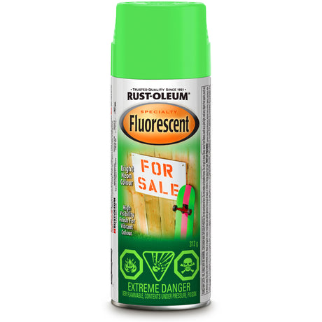Specialty Fluorescent Spray Paint, Fluorescent Green, Aerosol Can