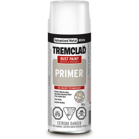 Tremclad® Rust Primer Spray, Galvanized White, Very Flat, Aerosol Can