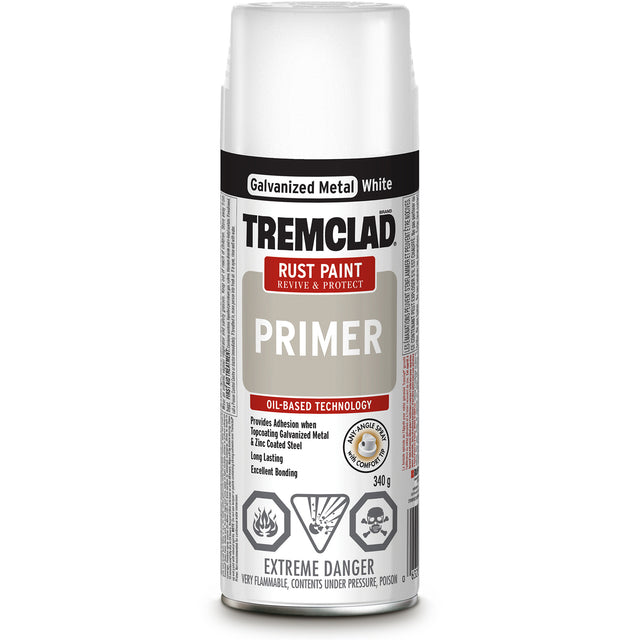 Tremclad® Rust Primer Spray, Galvanized White, Very Flat, Aerosol Can
