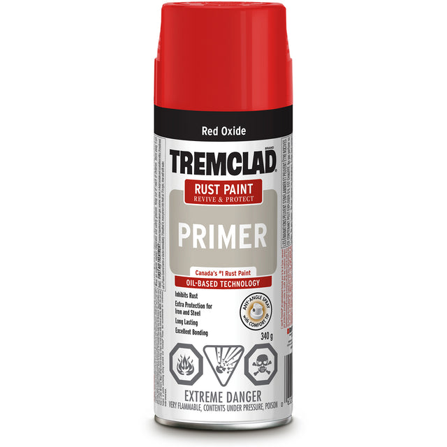 Tremclad® Rust Primer Spray, Red Oxide, Very Flat, Aerosol Can