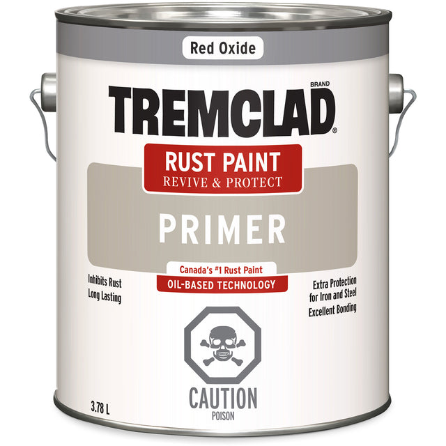 Tremclad® Rust Primer, Red Oxide, Very Flat, 3.78 L, Gallon