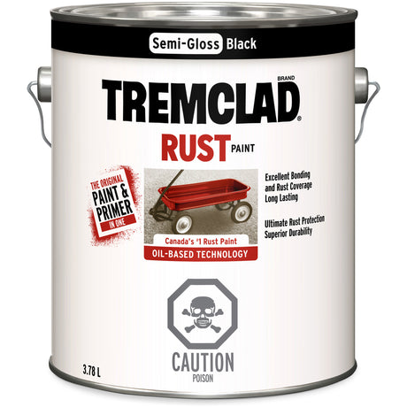 Tremclad® Oil Based Rust Paint, Black, Semi-Gloss, 3.78 L, Gallon