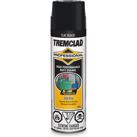 Tremclad® Professional Rust Enamel, Black, Very Flat, Aerosol Can
