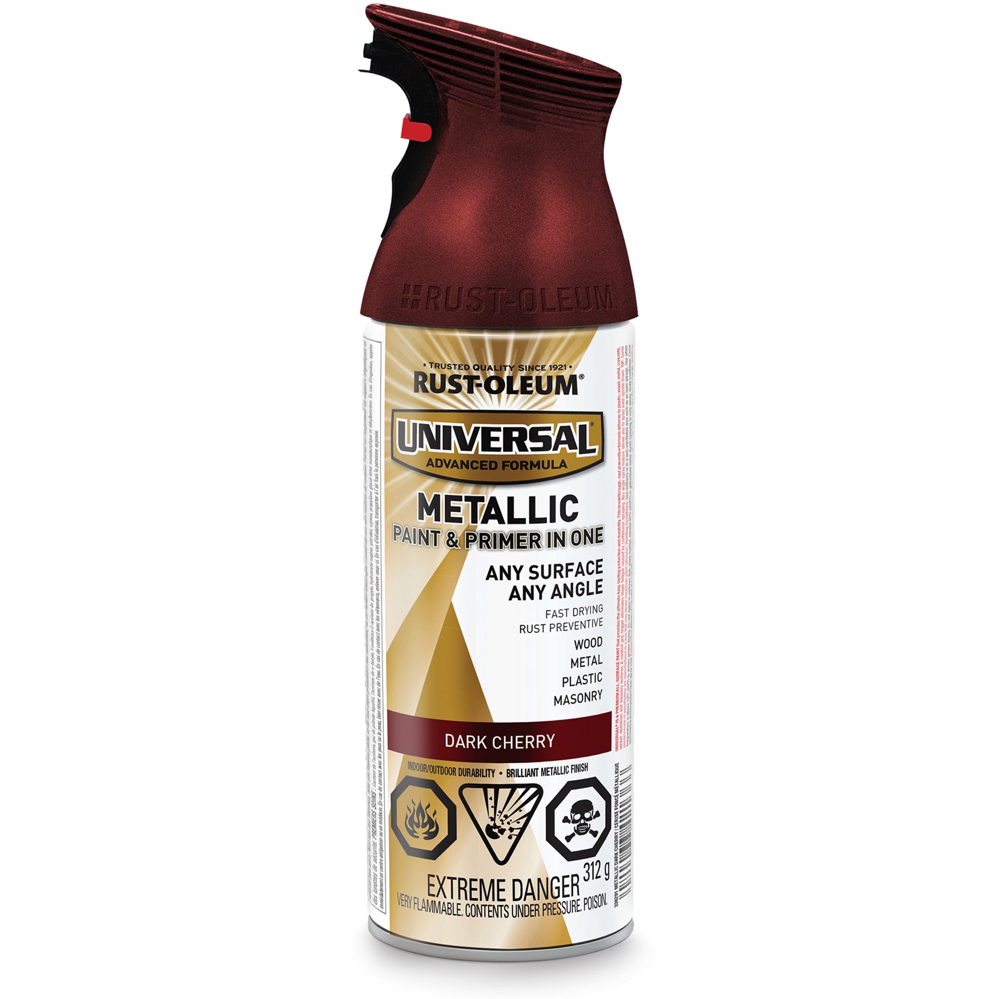Universal® Spray Paint, Dark Cherry, Metallic, Aerosol Can