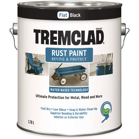 Tremclad® Water-Based Rust Paint, 3.78 L, Gallon, Black