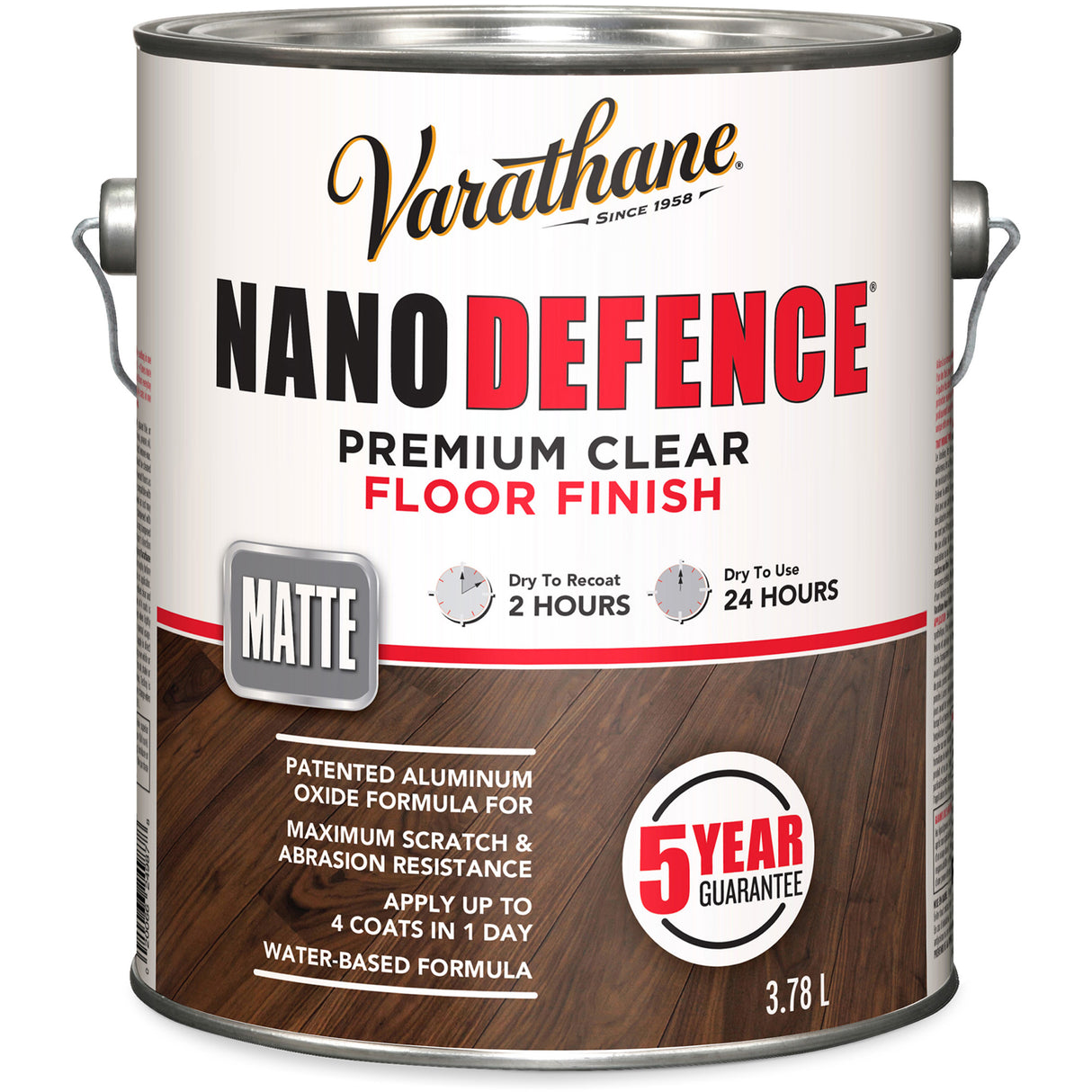 Varathane® Nano Defence® Premium Floor Finish, 3.78 L, Clear, Matte