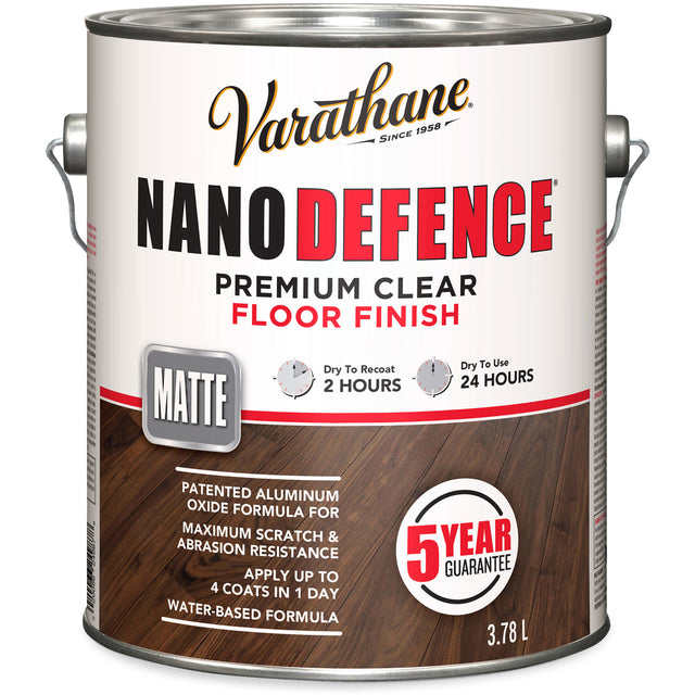 Varathane® Nano Defence® Premium Floor Finish, 3.78 L, Clear, Matte