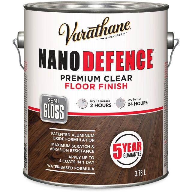 Varathane® Nano Defence® Premium Floor Finish, 3.78 L, Clear, Semi-Gloss