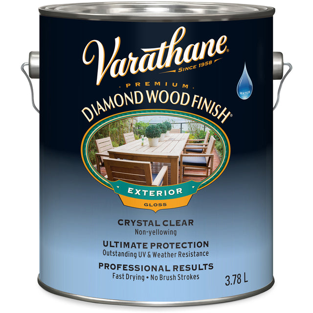 Varathane® Diamond Wood Finish® Exterior Finish, 3.78 L, Clear, Gloss