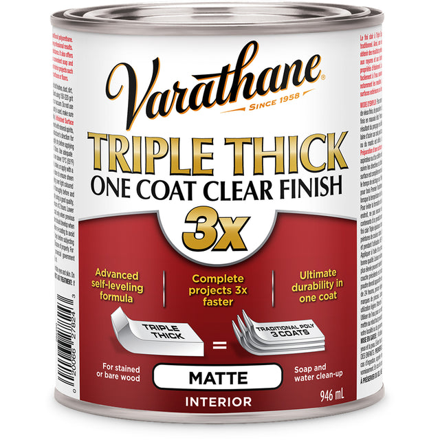 Varathane® Triple Thick One Coat Finish, 946 ml, Clear, Matte