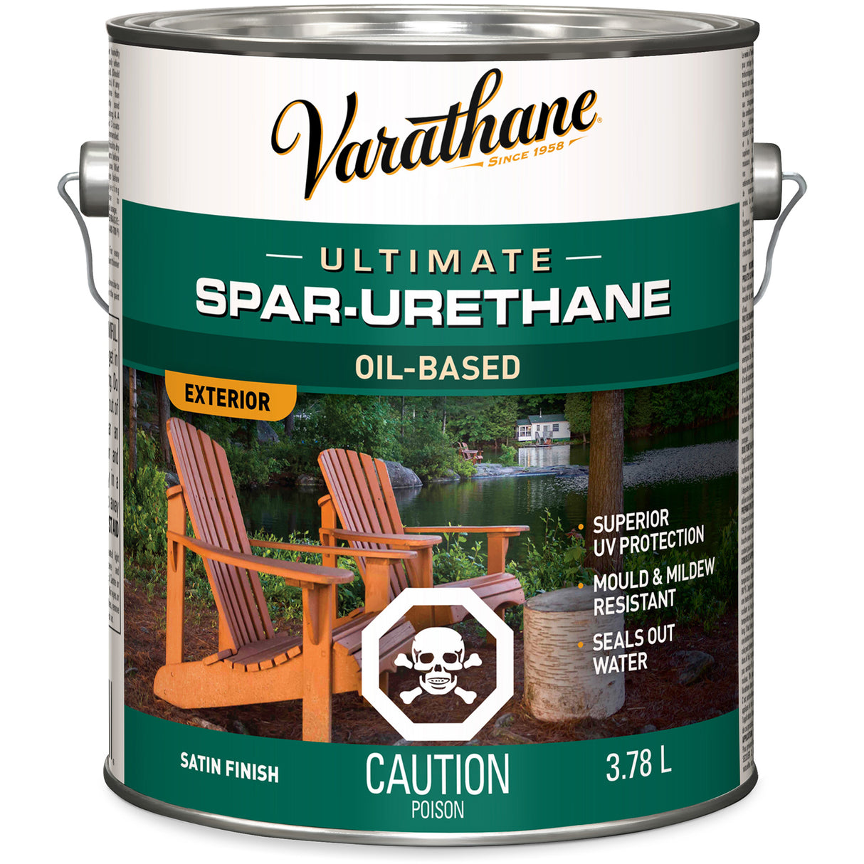 Varathane® Diamond Outdoor Wood Finish, 3.78 L, Clear, Satin