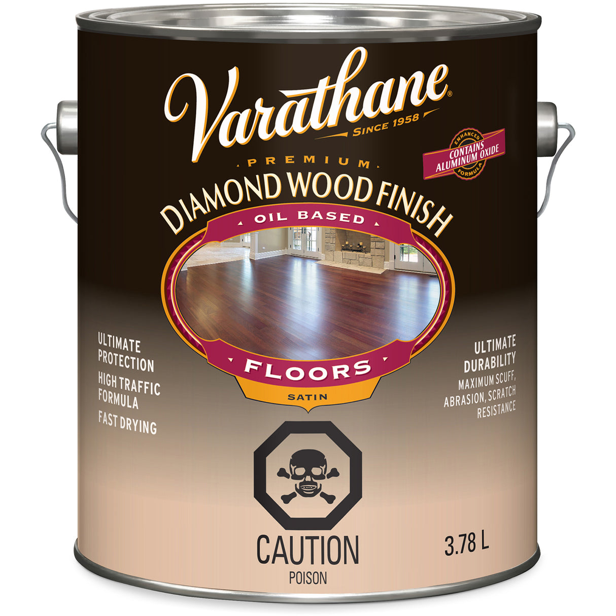 Varathane® Diamond Wood Finish Floors Coating, 3.78 L, Clear, Satin