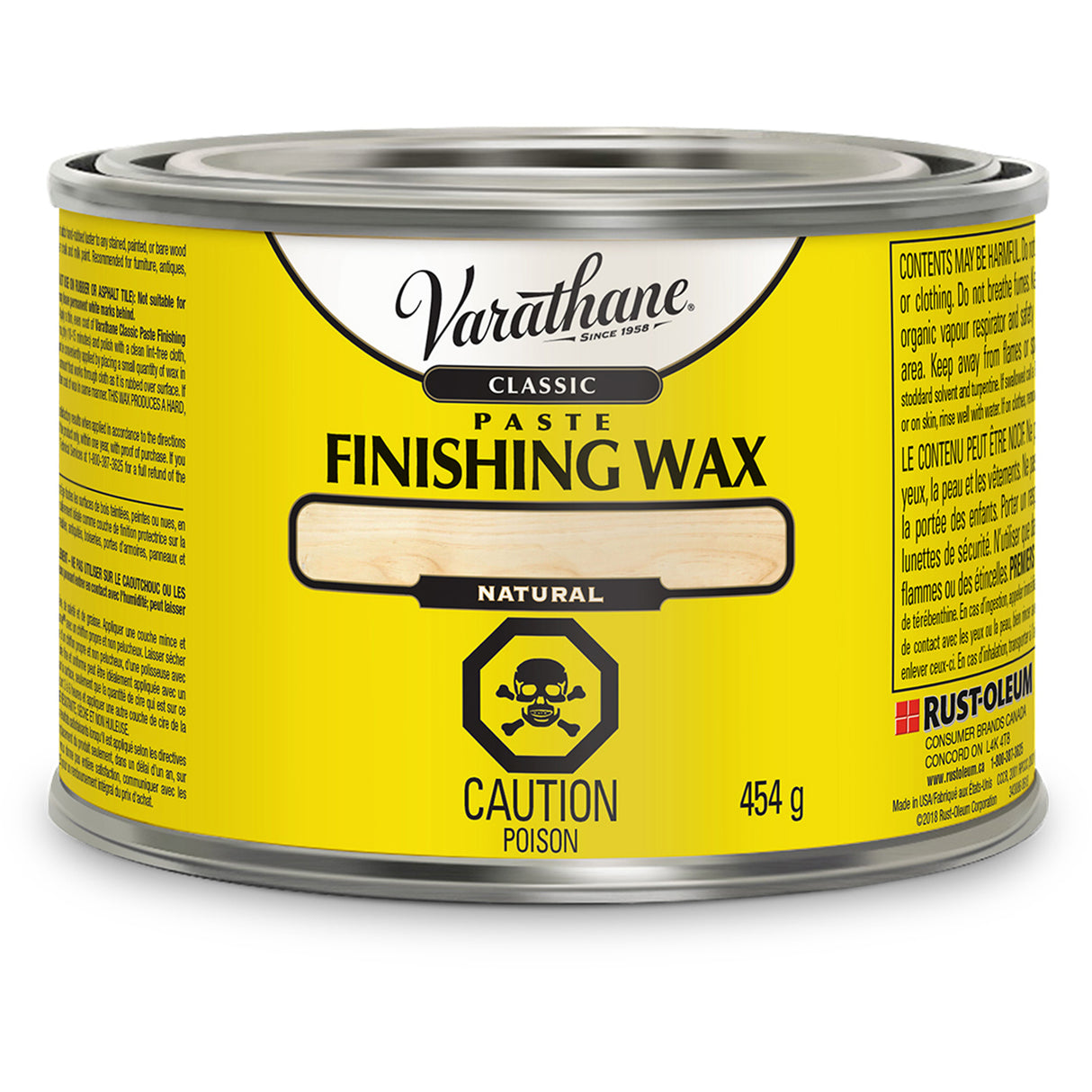 Varathane® Classic Paste Finishing Wax, 450 g, Natural, Matte