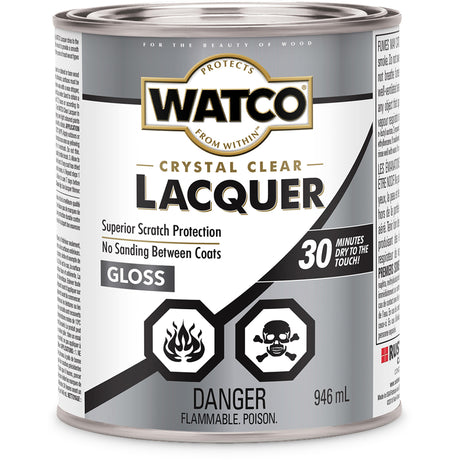 Watco® Lacquer Wood Finish, 946 ml, Clear, Gloss