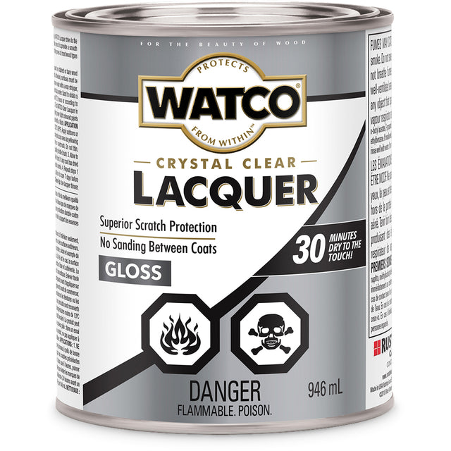 Watco® Lacquer Wood Finish, 946 ml, Clear, Gloss