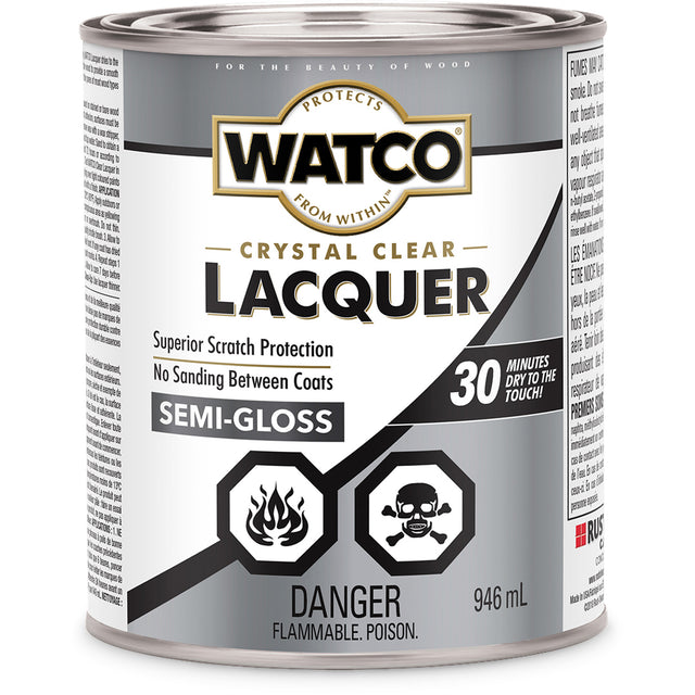 Watco® Lacquer Wood Finish, 946 ml, Clear, Semi-Gloss