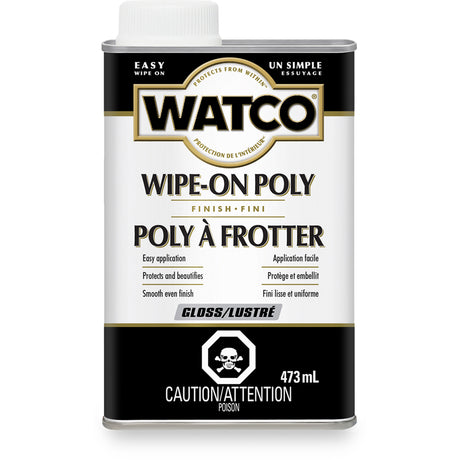 Watco® Wipe-on Poly Stain, 473 ml, Clear, Gloss