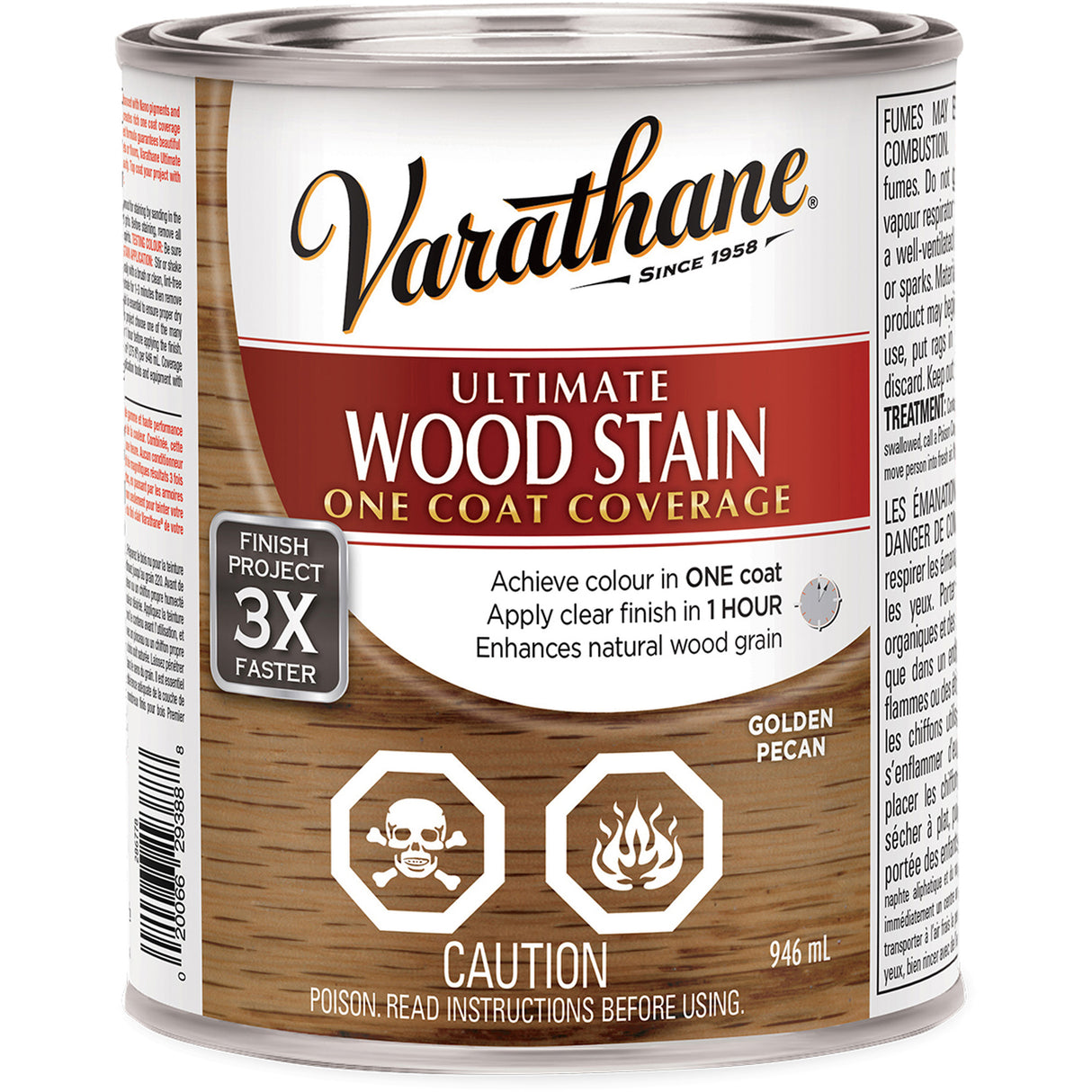Varathane® Ultimate Wood Stain, 946 ml, Golden Pecan