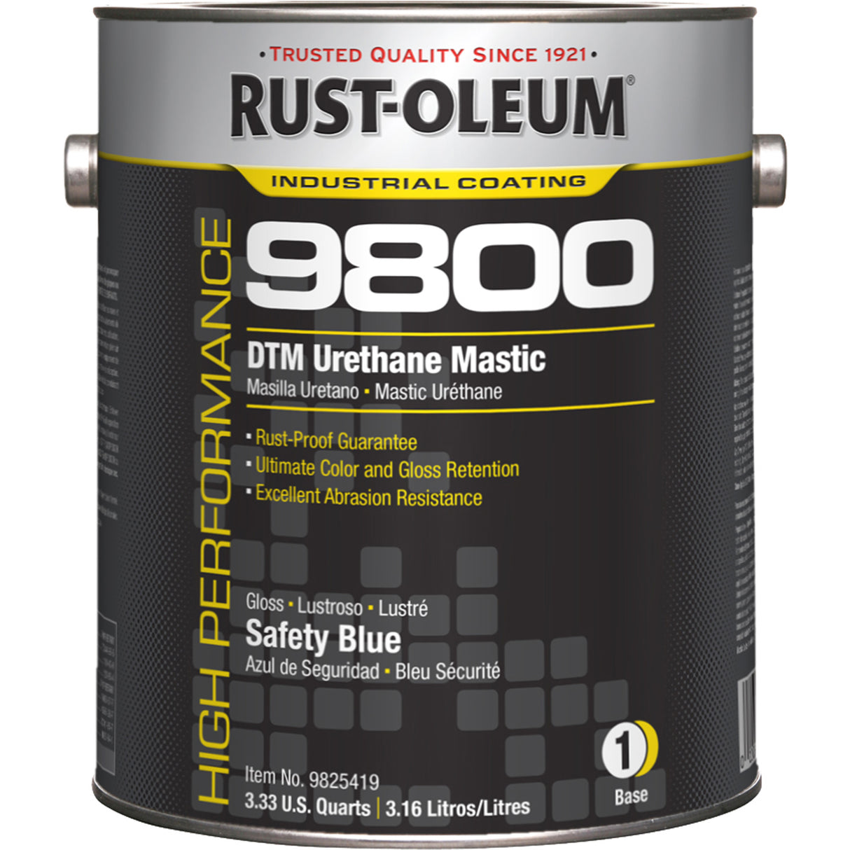 9800 System DTM Urethane Mastic, 1 gal., Safety Blue, High-Gloss