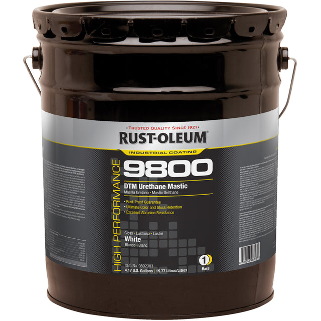 9800 System DTM Urethane Mastic, 5 gal., White, High-Gloss