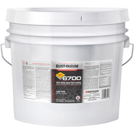 6700 System Extended Pot Life Floor Coating, 2 Gal., Epoxy-Based, High-Gloss, Grey