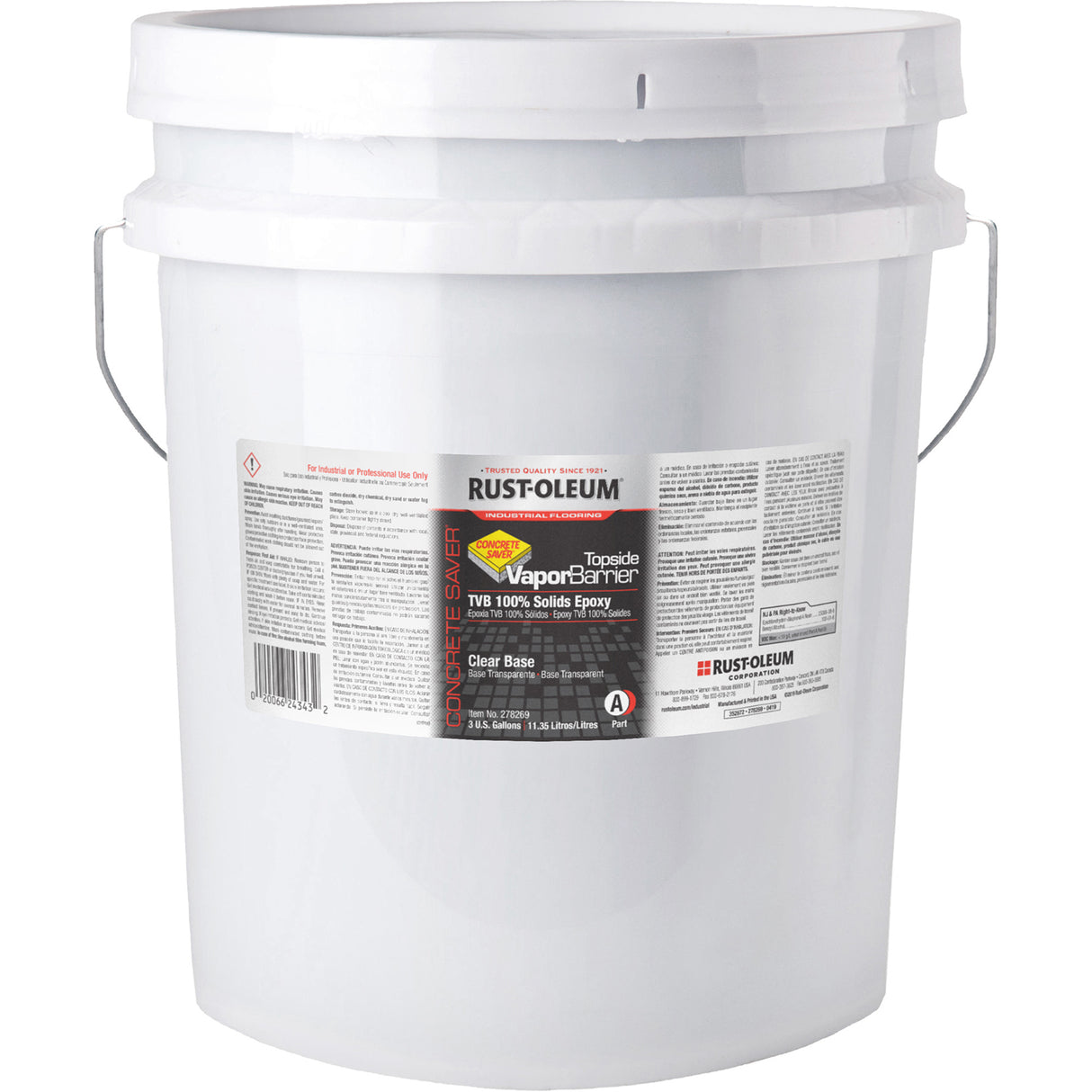 Topside 100% Solids Vapour Barrier, 3 gal., Epoxy-Based, Transparent, Clear
