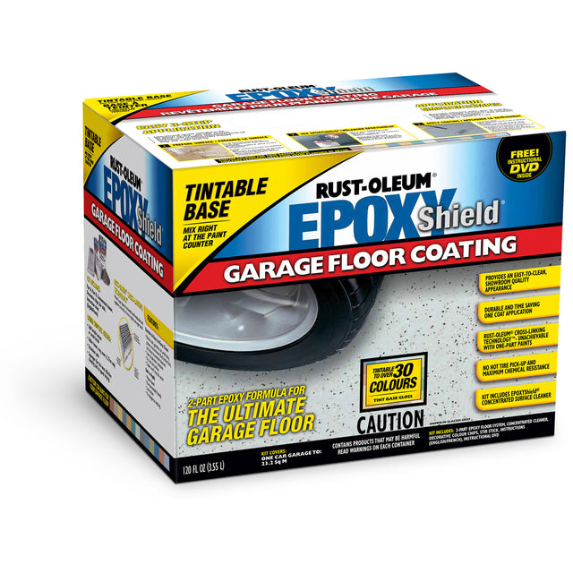 EpoxyShield® Garage Floor Coating, 3.55 L, Water-Based, Gloss, Tint Base