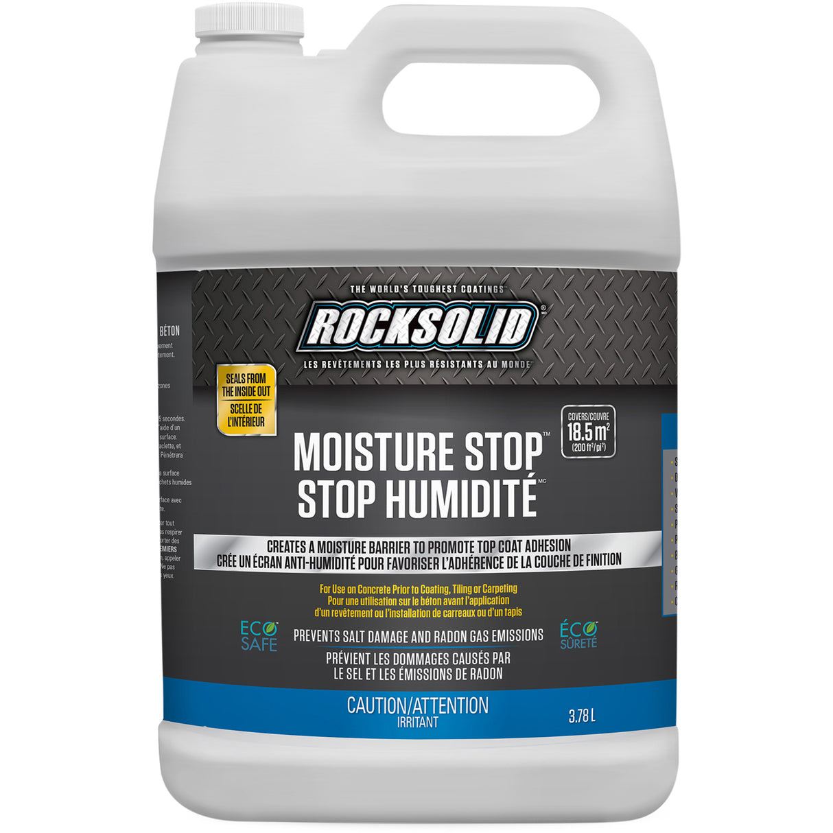 RockSolid® Moisture Stop™ Primer, 3.78 L, Water-Based, Transparent, Clear