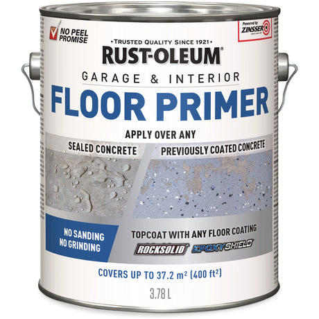 Garage & Interior Floor Primer, 3.78 L, Water-Based, Very Flat, Grey