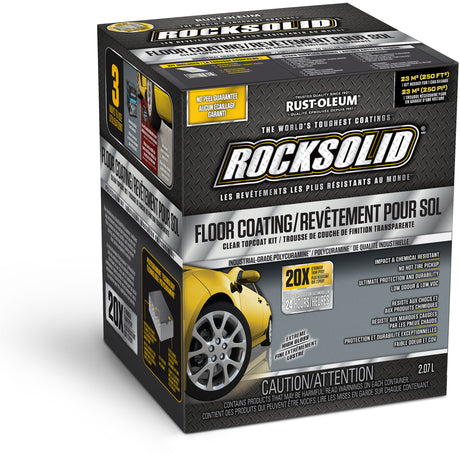 RockSolid® Top Floor Coating, 2.25 L, Solvent-Based, High-Gloss, Clear