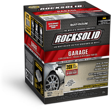 RockSolid® Garage Floor Coating, Solvent-Based, High-Gloss, Brown
