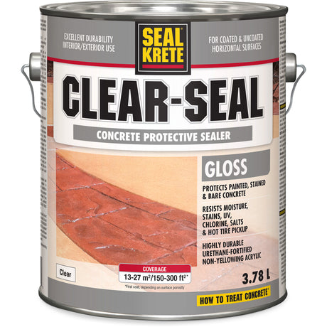 Seal-Krete® Protective Sealer, 3.78 L, Water-Based, Gloss, Clear