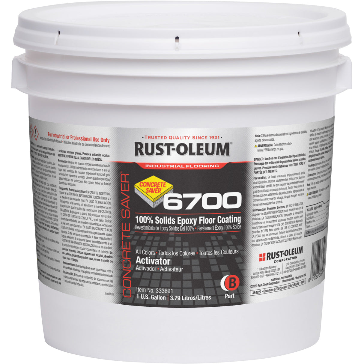 6700 System Extended Pot Life Floor Coating, 1 gal., Epoxy-Based, High-Gloss