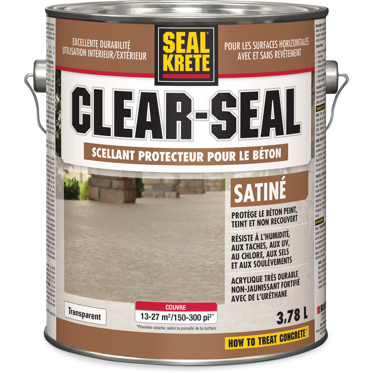 Seal-Krete® Protective Sealer, 3.78 L, Urethane-Based, Satin, Clear