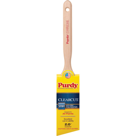 Clearcut® Glide Paint Brush, Poly/Nylon, Wood Handle, 2" Width