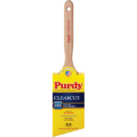 Clearcut® Glide Paint Brush, Poly/Nylon, Wood Handle, 3" Width