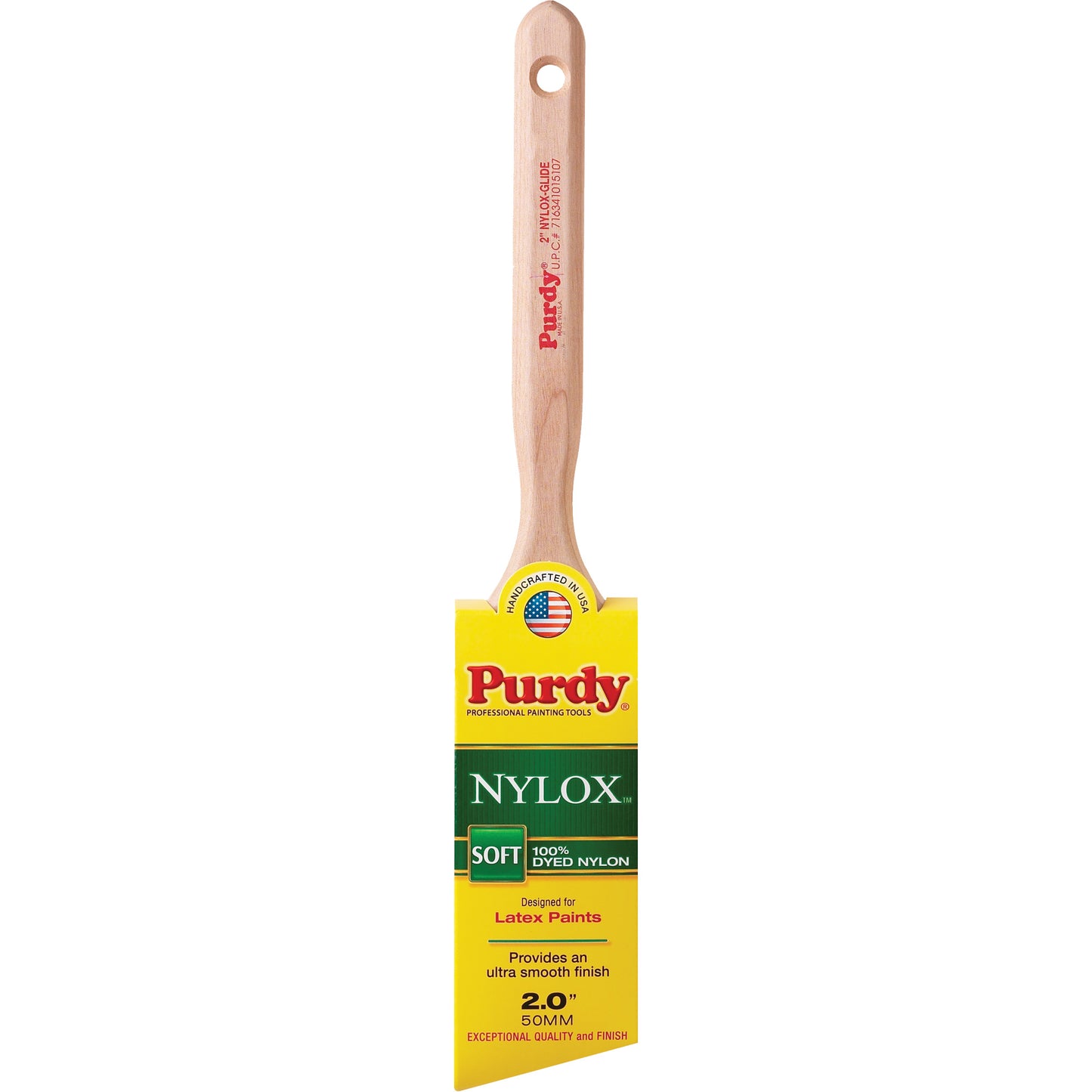 Nylox™ Glide Paint Brush, Nylon, Wood Handle, 2" Width