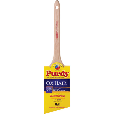 Ox-O-Angular Paint Brush, Ox Hair, Wood Handle, 3" Width