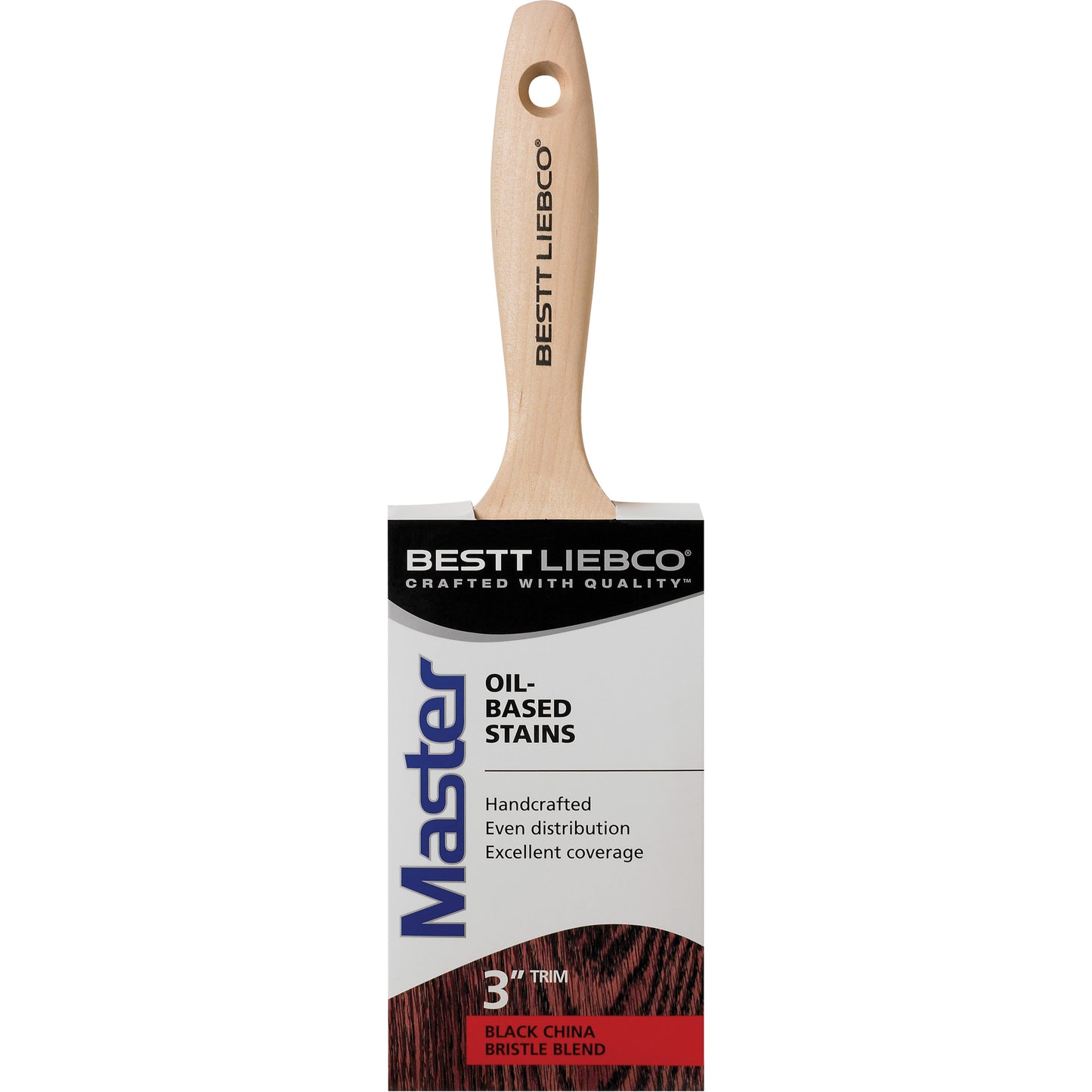 Master Trim & Angle Paint Brush, Black China, Wood Handle, 11/16" Width