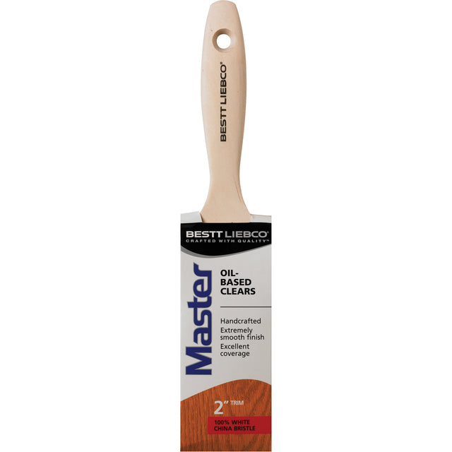 Master Trim & Angle Paint Brush, White China, Wood Handle, 2" Width