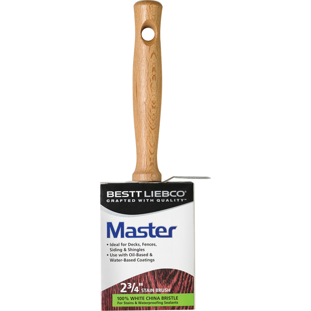 Master Block Paint Brush, White China, Wood Handle, #73 Width